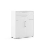 Credenza bianca 89x40x113h cm 2 ante e 2 cassetti - Agra