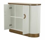 Credenza bianca e marrone 121x41x90h cm 2 ante - Ferrule