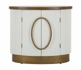 Credenza bianca e marrone 79x48x67h cm 2 ante - Kolinsky