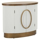 Credenza bianca e marrone 79x48x67h cm 2 ante - Kolinsky