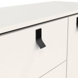 Credenza bianca e nera 150x40x72h cm 2 ante e 2 cassetti - Manyi