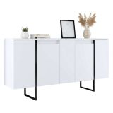 Credenza bianca e nera 160x35x80h cm 4 ante - Arta