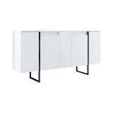 Credenza bianca e nera 160x35x80h cm 4 ante - Arta
