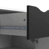Credenza bianca e nera 98x39x81h cm 2 ante e 1 cassetto - Audit