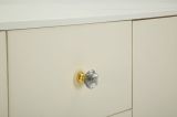 Credenza bianca e oro 120x40x85h cm 2 ante e 4 cassetti - Grotte