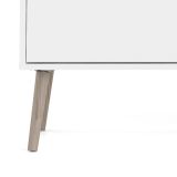 Credenza bianca e quercia 195x39x81h cm 3 ante e 3 cassetti - Anima