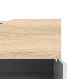 Credenza bianca e quercia 98x39x81h cm 2 ante e 1 cassetto - Audit