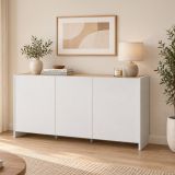 Credenza bianca e rovere 138x42x76h cm 3 ante - America