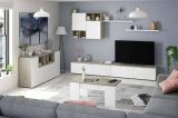 Credenza bianca e rovere 150x41x76h cm 3 ante - Crisantemo