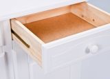 Credenza Bianco 2 Cassetti 2 Ripiani 88x32x198h cm, Apertura Battente, Scorrevole - Quadri