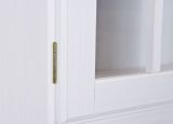 Credenza Bianco 2 Cassetti 2 Ripiani 88x32x198h cm, Apertura Battente, Scorrevole - Quadri