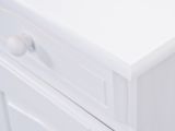 Credenza Bianco 2 Cassetti 2 Ripiani 88x32x198h cm, Apertura Battente, Scorrevole - Quadri