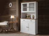 Credenza Bianco 2 Cassetti 4 Ripiani 90x45x190h cm, Apertura Battente, Scorrevole - Pattada