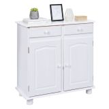 Credenza Bianco 2 Cassetti un Ripiano 88x43x87h cm, Apertura Battente - Pallare