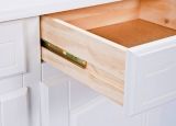 Credenza Bianco 2 Cassetti un Ripiano 88x43x87h cm, Apertura Battente - Pallare