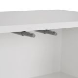 Credenza Bianco 2 Ripiani 4 Ante 180x45x80h cm, 6 Vani - Nomaga