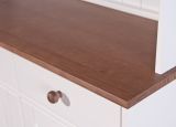 Credenza Bianco 3 Cassetti 4 Ripiani 131x45x181h cm, Apertura Battente - Loranze