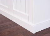 Credenza Bianco 3 Cassetti 4 Ripiani 131x45x181h cm, Apertura Battente - Loranze