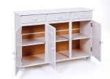 Credenza Bianco 3 Cassetti un Ripiano 130x43x87h cm, Apertura Battente - Gragnano