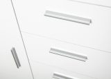 Credenza Bianco 4 Cassetti un Ripiano 94x86x40h cm, Apertura Battente - Baganza