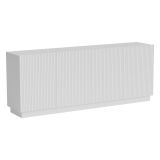 Credenza Bianco 4 Ripiani 4 Ante 200x40x78h cm, 8 Vani - Masainas