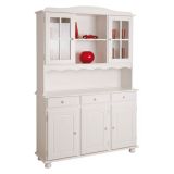 Credenza Bianco 6 Ripiani 3 Cassetti 130x32x198h cm, 5 Ante - Presezzo