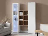 Credenza Bianco 8 Ripiani 16 Vani 40x30x180h cm, 2 Ante - Rimella