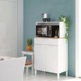 Credenza- bianco e legno con cassetto 72x126h cm - Asaro