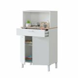 Credenza- bianco e legno con cassetto 72x126h cm - Asaro