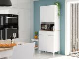 Credenza- bianco e rovere con cassetto 72x186h cm - Dicentra