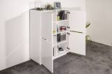 Credenza bianco lucida 100x41x126h cm 4 ante - Ara