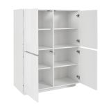 Credenza bianco lucida 100x41x126h cm 4 ante - Ara