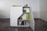 Credenza bianco lucida 100x43x106h cm 2 ante - Arbal