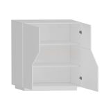 Credenza bianco lucida 100x43x106h cm 2 ante - Arbal