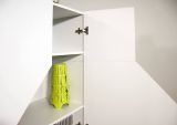 Credenza bianco lucida 100x43x106h cm 2 ante - Arbal