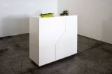 Credenza bianco lucida 100x43x106h cm 2 ante - Arbal