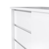 Credenza bianco lucida 118x50x75h cm 1 anta e 3 cassetti - Bebinca