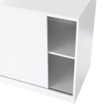 Credenza bianco lucida 118x50x75h cm 1 anta e 3 cassetti - Bebinca