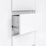 Credenza bianco lucida 120x50x90h cm 2 ante e 4 cassetti - Angelika