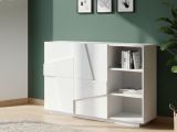 Credenza bianco lucida 121x38x86h cm 2 ante - Acab