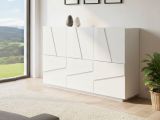 Credenza bianco lucida 121x38x86h cm 3 ante - Axl