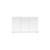 Credenza bianco lucida 135x38x79h cm 3 ante - Amelyah
