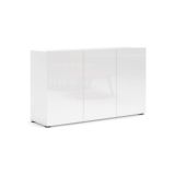 Credenza bianco lucida 135x38x79h cm 3 ante - Amelyah