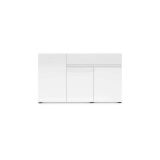 Credenza bianco lucida 135x38x79h cm 3 ante e 1 cassetto - Deodata