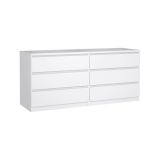 Credenza bianco lucida 153x50x70h cm 6 cassetti - Abacadabra