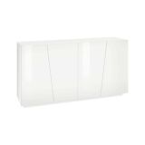 Credenza bianco lucida 158x43x86h cm 4 ante - Ackhab
