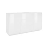 Credenza bianco lucida 160x41x86h cm 2 ante e 3 cassetti - Aysha