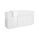 Credenza bianco lucida 160x46x85h cm 4 ante - Aschly