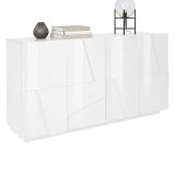 Credenza bianco lucida 162x44x86h cm 4 ante - Augusto