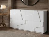 Credenza bianco lucida 162x44x86h cm 4 ante - Augusto